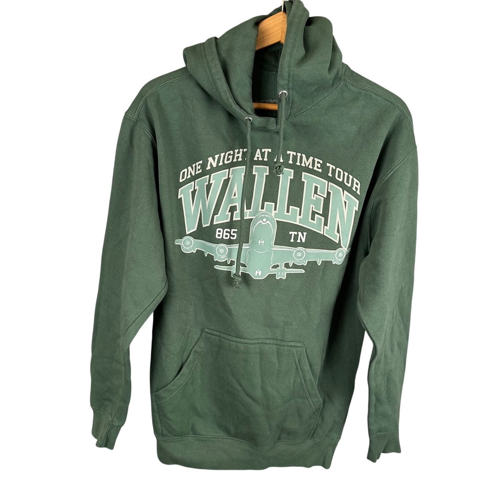Morgan Wallen One Night At A Time 2024 Tour Hoodie Green Small Concert Merch